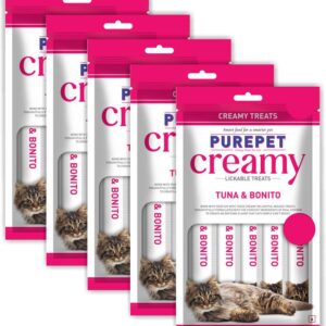 purepet Creamy Lickable Treat Bonito and Tuna Cat Treat