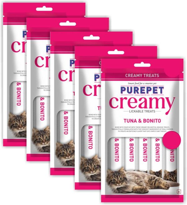 purepet Creamy Lickable Treat Bonito and Tuna Cat Treat