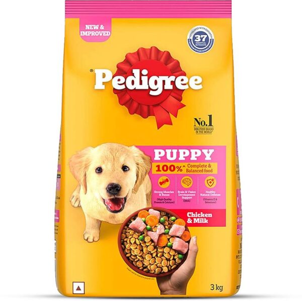 PEDIGREE Puppy Chicken, Milk 3 kg Dry New Born Dog Food